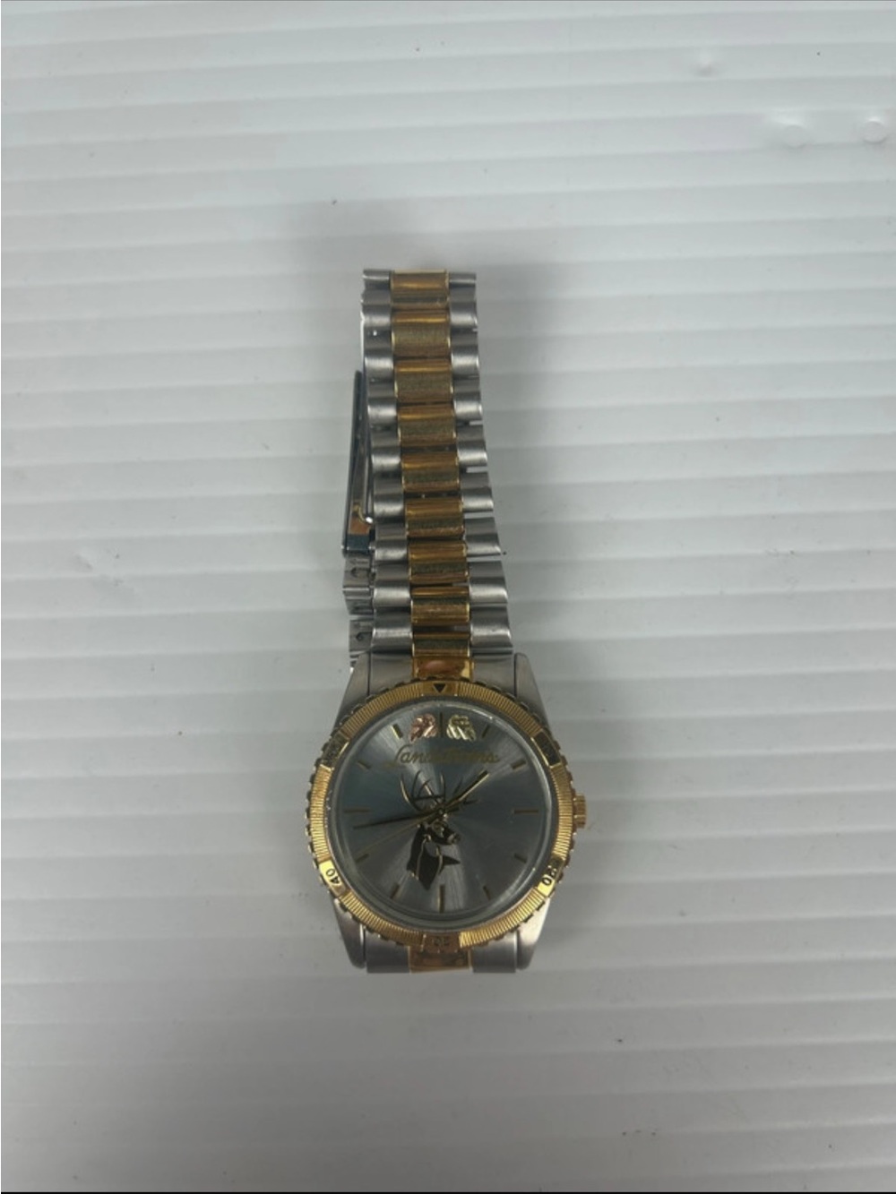 Landstrom's black hills gold men's silver dial deer Watch
